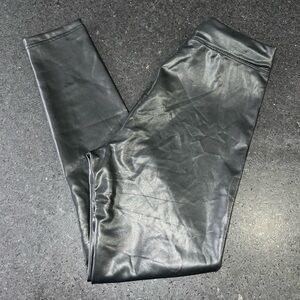 NWOT CI SONO FAUX LEATHER BLACK TIGHT LEGGINGS SZ S